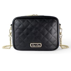 BLACK CROSSBODY DIAPER BAG